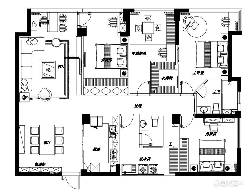 我的新家装修十分惬意，处处皆风情