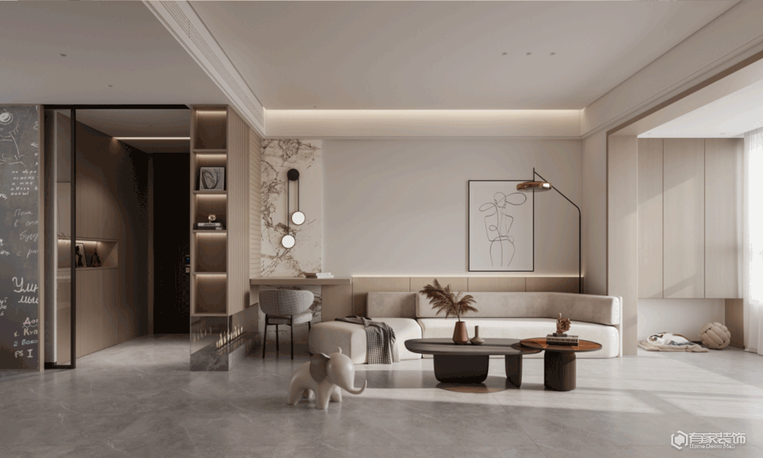 有家案例新作 | 109㎡奶油原木风公寓，解锁两人两猫神仙生活