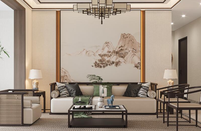 样板间实木地板通铺效果实景展示